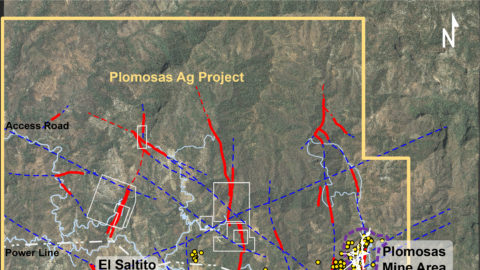 Location of Drilling Areas at the Plomosas and San Marcial Projects