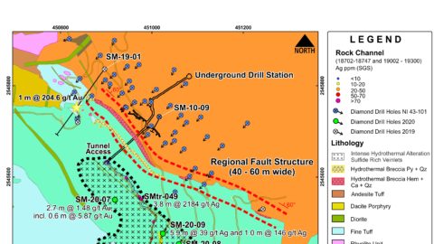 San Marcial – Gold and Silver Exploration Results in Lower Acid Volcanic Zone