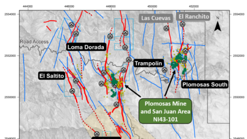 Resource Estimation Areas – Plomosas Mine and San Juan Areas