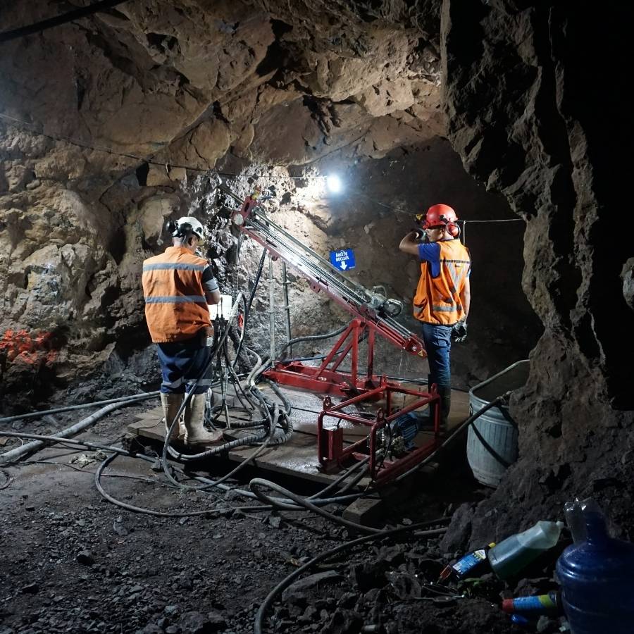 Drilling-at-the-plomosas-underground-mine Drilling at Plomosas