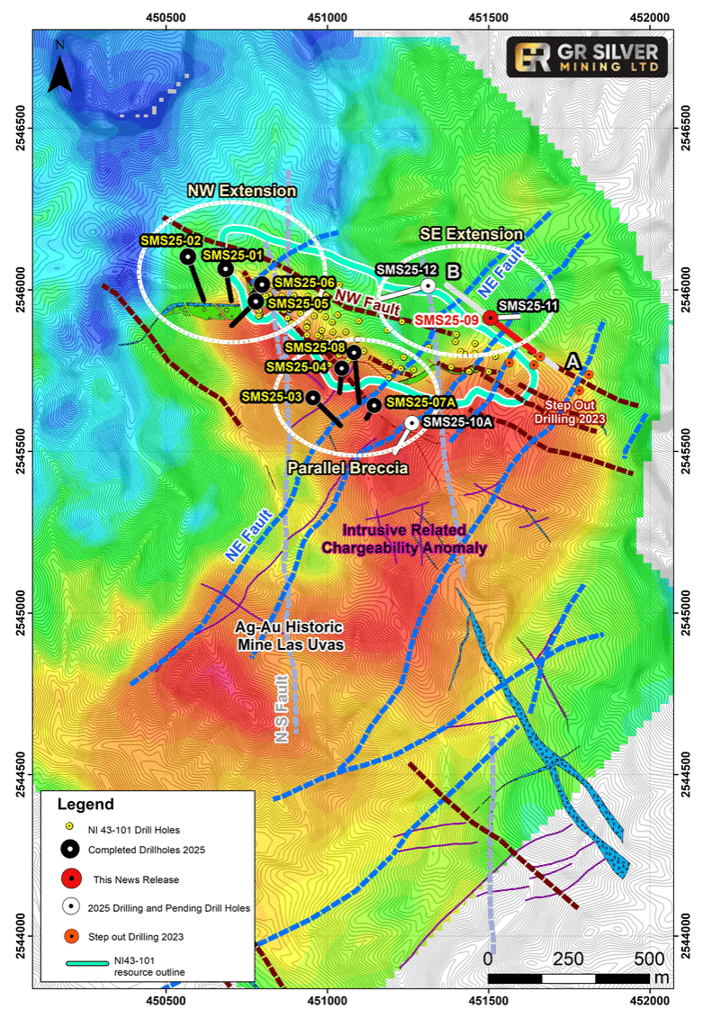 GR Silver Mining Geophysical map
